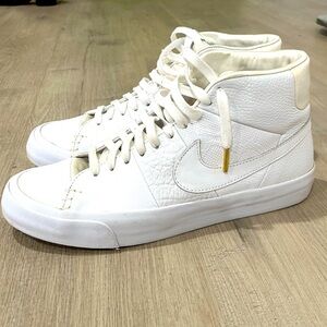 Nike Blazer Mid Royal Qs Triple White Size:10.5